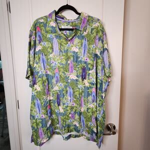 Tommy Bahama Veracruz Cay Surf Shop Camp Shirt Mens XXL Tropical Hawaiian Cool